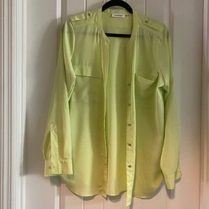 Calvin Klein button down blouse L